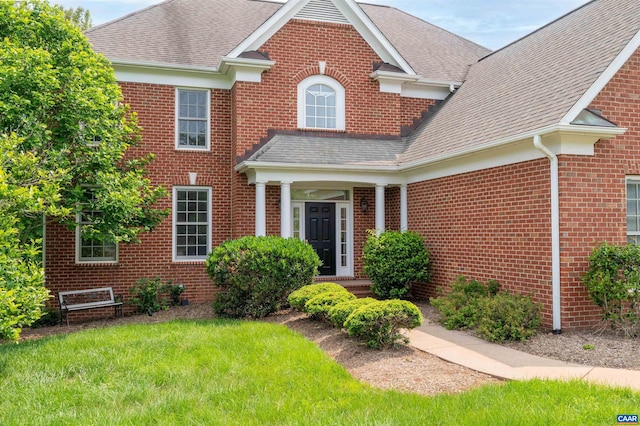 1460 Brentwood Way, Earlysville, VA 22936 - view of front of home featuring brick siding, a shingled roof, and a front yard