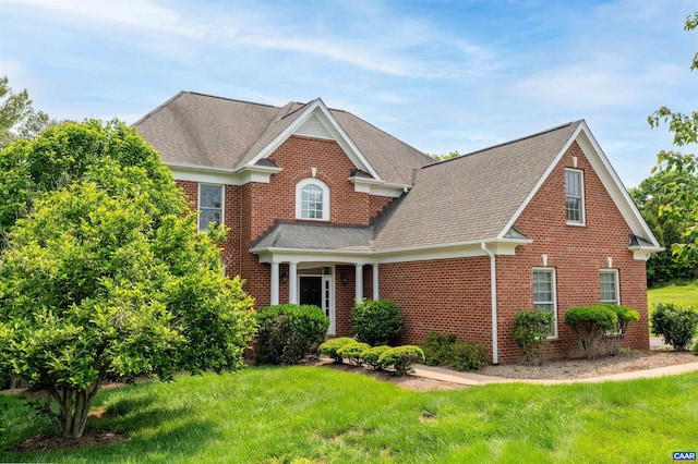 1460 Brentwood Way, Earlysville, VA 22936 - view of front of home with brick siding, roof with shingles, and a front yard