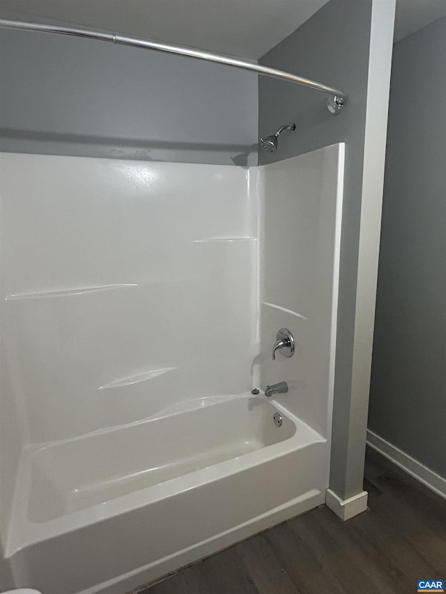 1863 River Rd, Faber, VA 22938 - bathroom featuring wood finished floors and bathing tub / shower combination