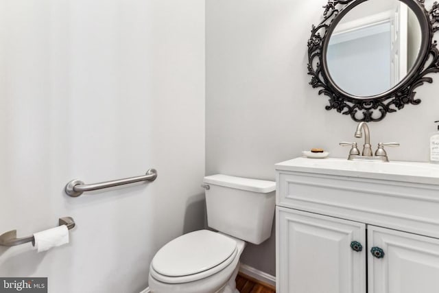 3803 Fallwood Ln, Fredericksburg, VA 22408 - bathroom with toilet, vanity, and wood finished floors