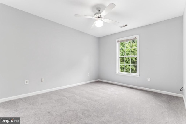 3803 Fallwood Ln, Fredericksburg, VA 22408 - empty room featuring a ceiling fan, carpet flooring, and baseboards