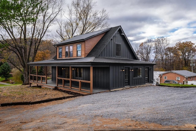 3332 Hill Gap Rd, Bridgewater, VA 22812 - view of front facade with a porch and board and batten siding