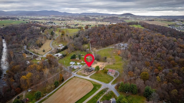 3332 Hill Gap Rd, Bridgewater, VA 22812 - aerial view with a mountain view and a view of trees