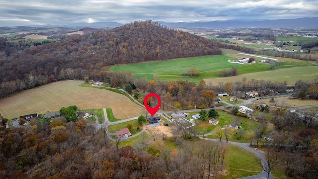 3332 Hill Gap Rd, Bridgewater, VA 22812 - birds eye view of property with a rural view and a mountain view