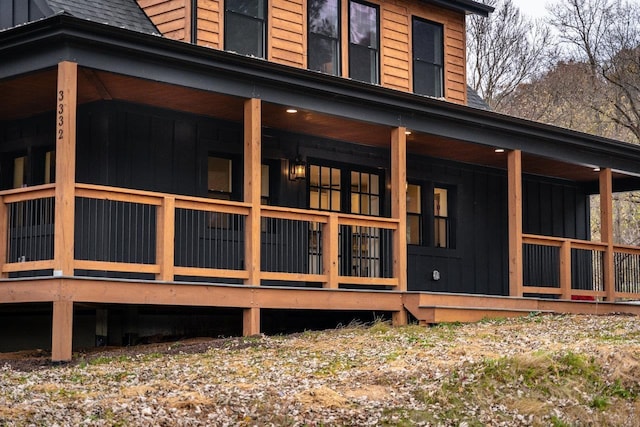 3332 Hill Gap Rd, Bridgewater, VA 22812 - view of side of property featuring covered porch and board and batten siding