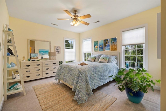 515 Legrande Ave, Waynesboro, VA 22980 - bedroom featuring carpet floors, multiple windows, and a ceiling fan
