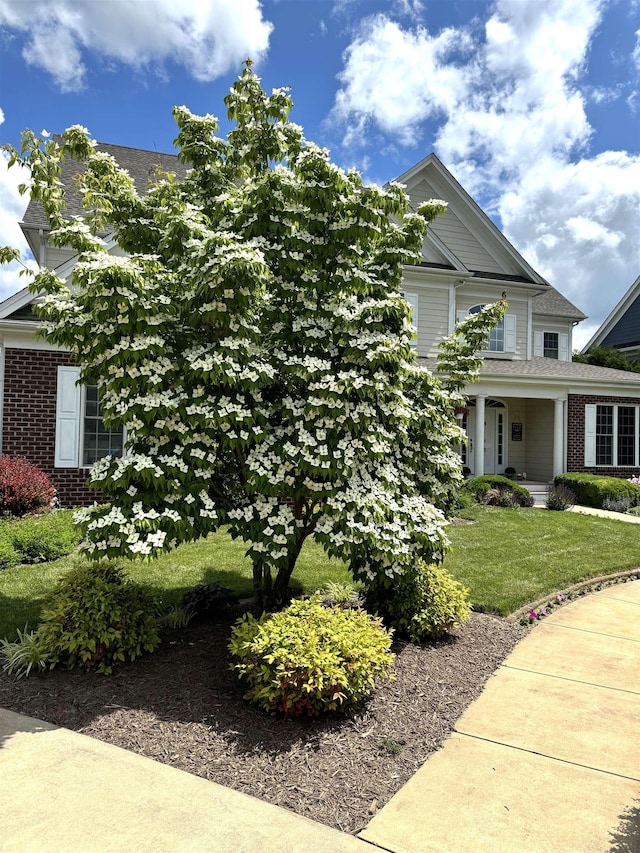 515 Legrande Ave, Waynesboro, VA 22980 - view of home's exterior with brick siding and a yard