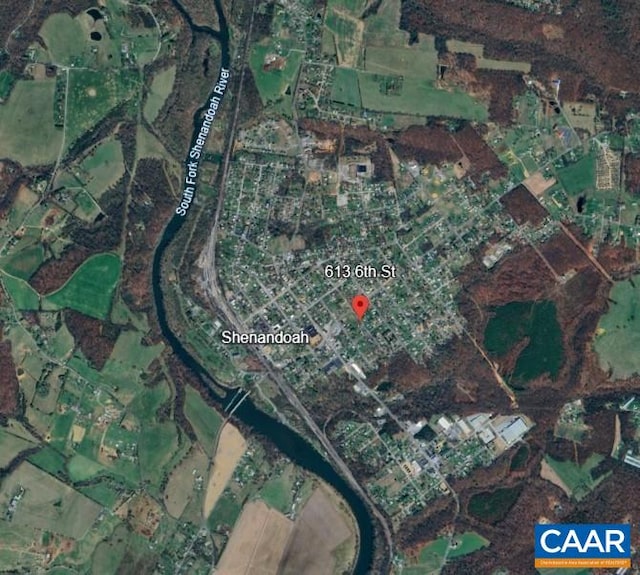 613 6th St, Shenandoah, VA 22849 - aerial overview of property's location