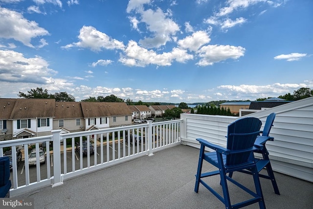 balcony with a residential view
