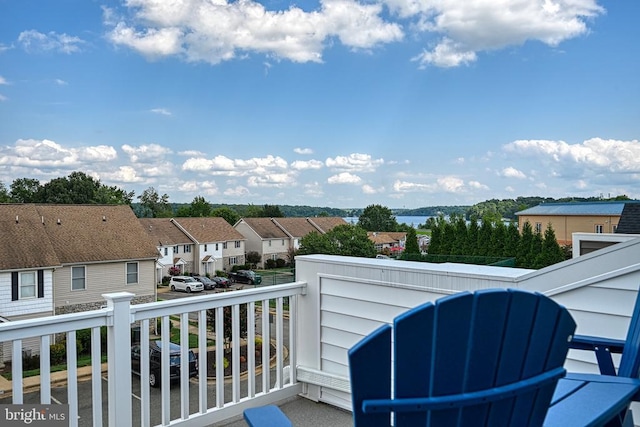 balcony with a residential view