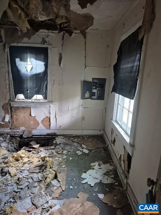 empty room with electric panel
