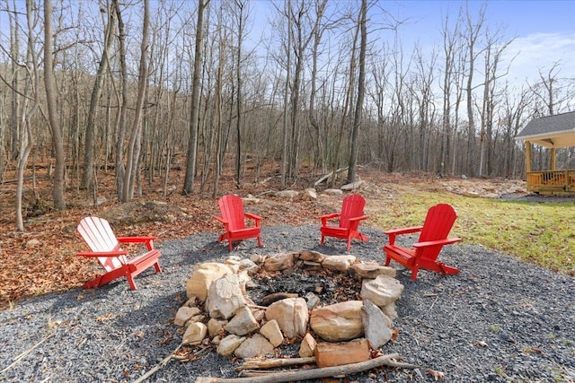 115 Mountain Top Ln, New Market, VA 22844 - view of yard featuring a fire pit