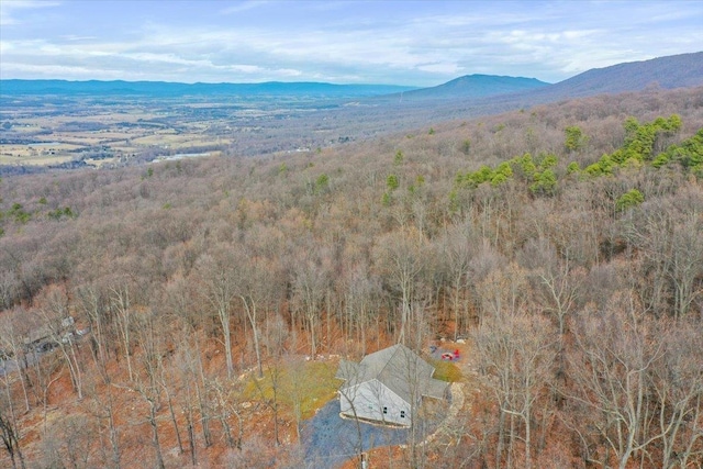 115 Mountain Top Ln, New Market, VA 22844 - birds eye view of property with a wooded view and a mountain view