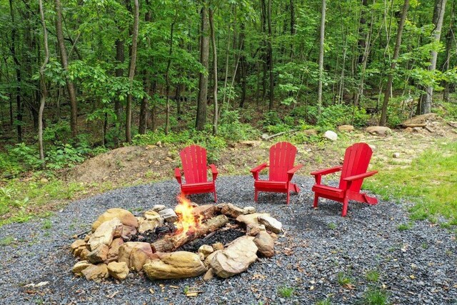 115 Mountain Top Ln, New Market, VA 22844 - view of yard featuring an outdoor fire pit