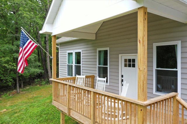 115 Mountain Top Ln, New Market, VA 22844 - wooden deck with a lawn