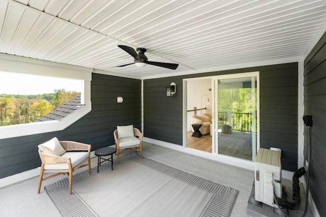 1234 Laconia Ln, Charlottesville, VA 22911 - view of patio with ceiling fan