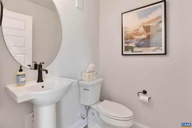 1234 Laconia Ln, Charlottesville, VA 22911 - half bathroom with toilet, visible vents, and baseboards