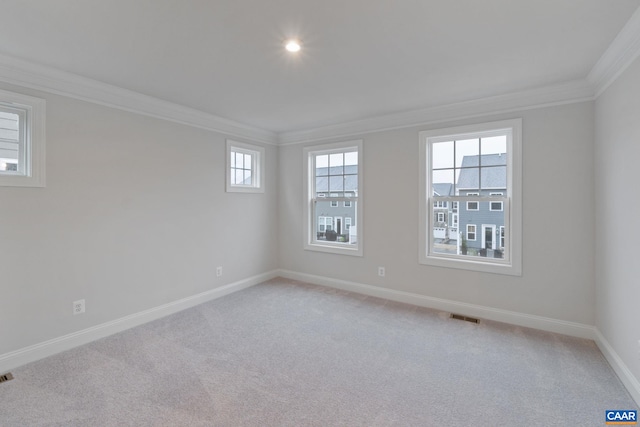 27 Woodburn Rd, Charlottesville, VA 22901 - empty room featuring ornamental molding and light colored carpet
