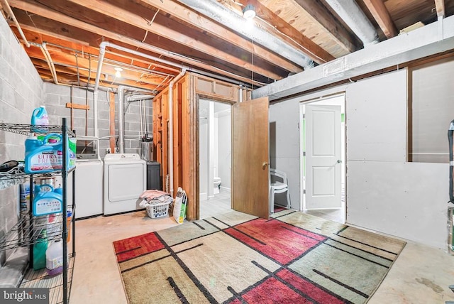 5129 Pecan Dr, Fredericksburg, VA 22407 - unfinished basement with washer and dryer