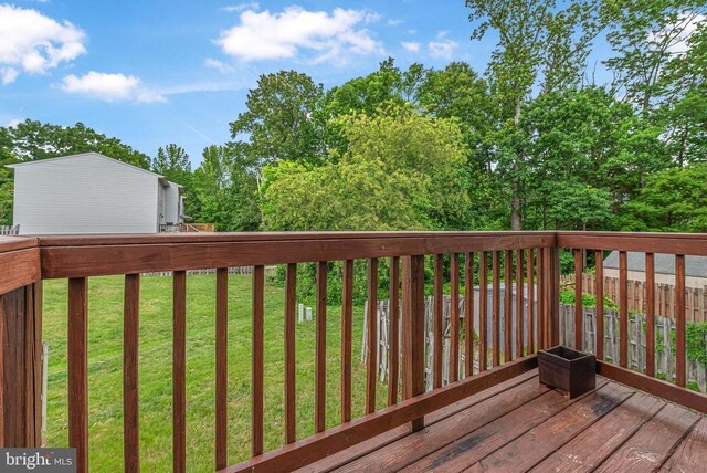 5129 Pecan Dr, Fredericksburg, VA 22407 - wooden terrace featuring a yard
