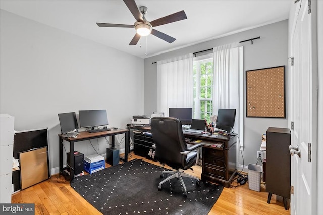 109 Poplar Dr, Louisa, VA 23093 - office with wood finished floors and ceiling fan