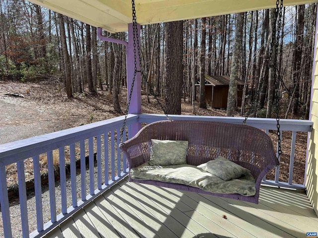 3264 Martin Kings Rd, Charlottesville, VA 22903 - deck with an outbuilding