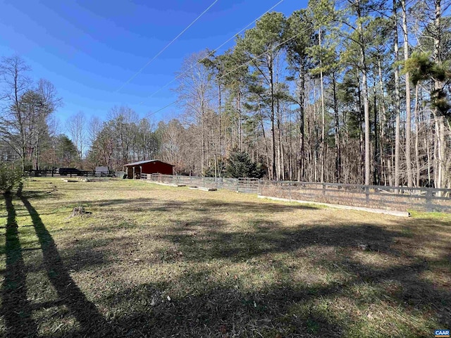 3264 Martin Kings Rd, Charlottesville, VA 22903 - view of yard featuring a wooded view and fence