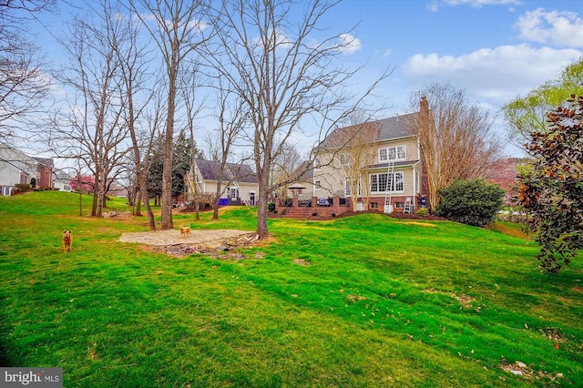 view of green lawn