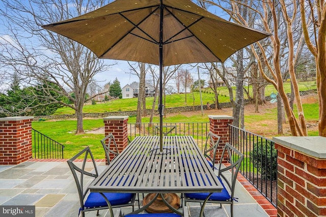view of patio / terrace featuring outdoor dining space