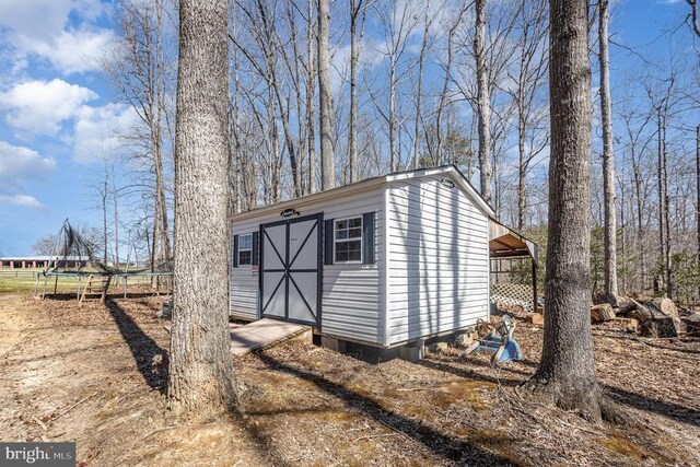 3617 Hidden Acres Way, Partlow, VA 22534 - view of shed with a trampoline