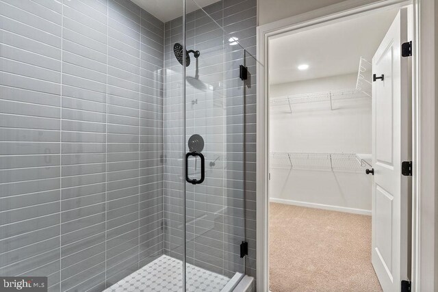 5925 Stubbs Bridge Rd, Mineral, VA 23117 - bathroom with a stall shower and a walk in closet