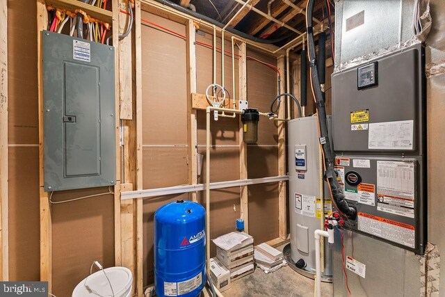 5925 Stubbs Bridge Rd, Mineral, VA 23117 - utilities with water heater, electric panel, and heating unit
