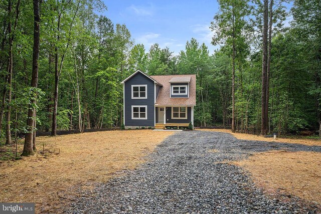 5925 Stubbs Bridge Rd, Mineral, VA 23117 - view of front of property with a forest view