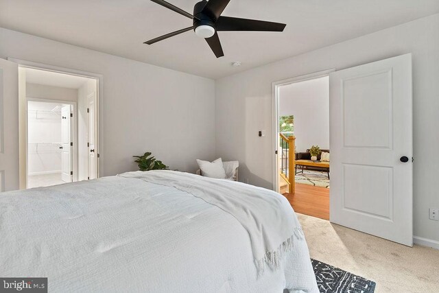 5925 Stubbs Bridge Rd, Mineral, VA 23117 - bedroom with light colored carpet and a ceiling fan
