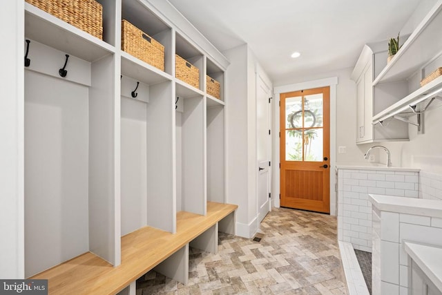 11606 Little Bay Harbor Way, Spotsylvania, VA 22551 - mudroom featuring recessed lighting and a sink