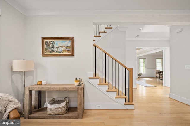 11606 Little Bay Harbor Way, Spotsylvania, VA 22551 - stairs with wood finished floors and ornamental molding
