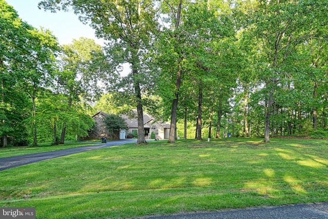 520 Oak Grove Dr, Mineral, VA 23117 - view of front of home with asphalt driveway, a front lawn, and a garage