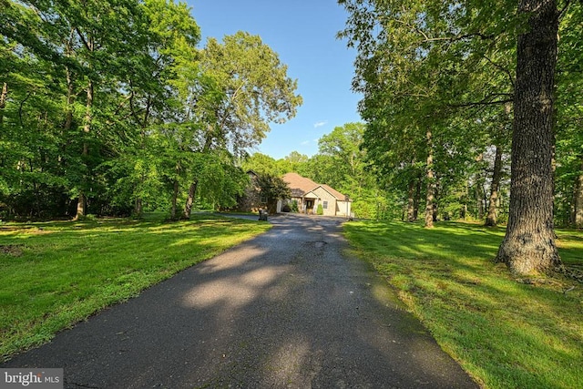520 Oak Grove Dr, Mineral, VA 23117 - obstructed view of property featuring a front yard and asphalt driveway