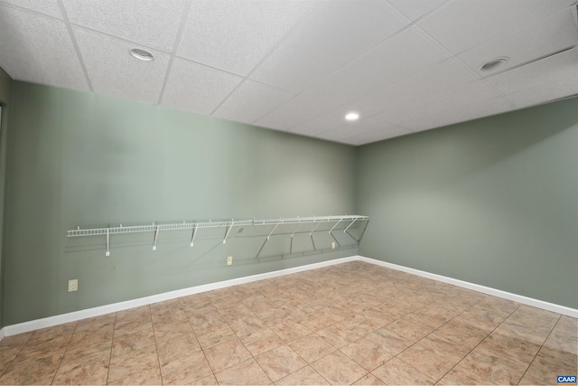903 Stonehenge Rd, Charlottesville, VA 22901 - empty room featuring recessed lighting, baseboards, and a drop ceiling
