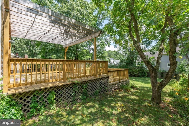 5310 Leavells Crossing Dr, Fredericksburg, VA 22407 - wooden deck featuring a pergola