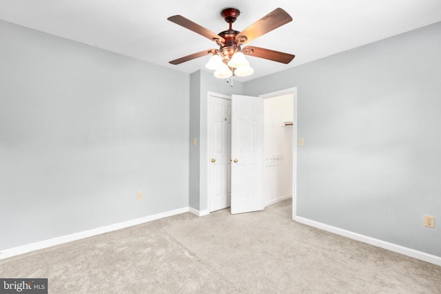 5310 Leavells Crossing Dr, Fredericksburg, VA 22407 - unfurnished bedroom with carpet flooring, a ceiling fan, and a closet