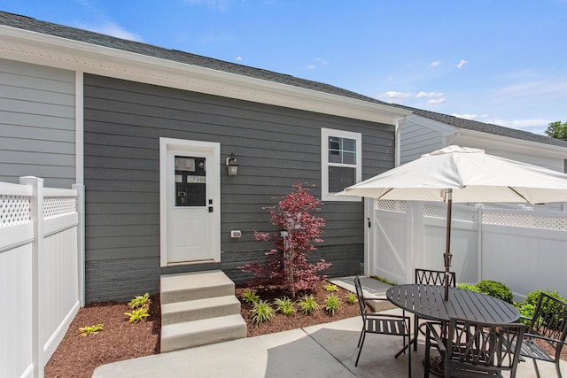 3247 Preston Shore Dr Unit 18D, Rockingham, VA 22801 - property entrance featuring a patio area and outdoor dining space