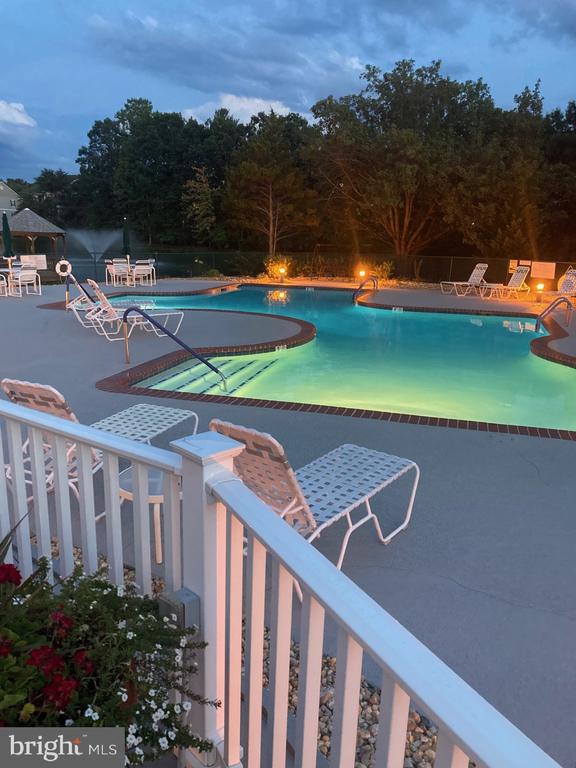 pool with a patio