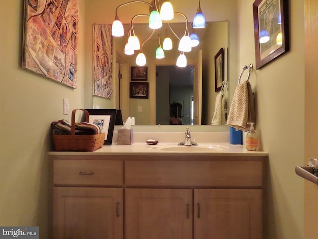 3016 Etlan Rd, Etlan, VA 22719 - bathroom with vanity and a chandelier