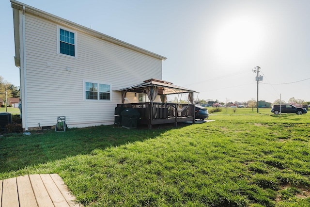 728 Mason St, Dayton, VA 22821 - rear view of property featuring a gazebo, a yard, and a deck