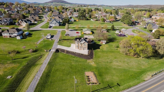 728 Mason St, Dayton, VA 22821 - aerial overview of property's location featuring nearby suburban area and mountains