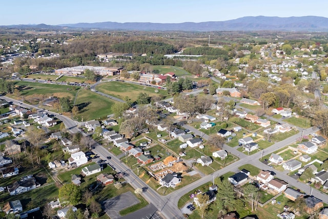 aerial view featuring a mountain view