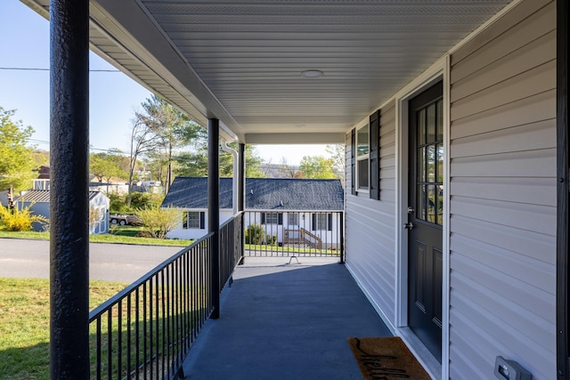 exterior space featuring a porch