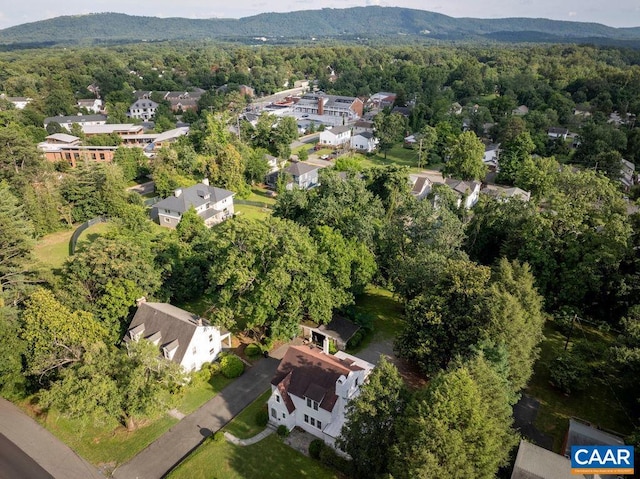 2201 Stadium Rd, Charlottesville, VA 22903 - aerial overview of property's location with a mountain backdrop