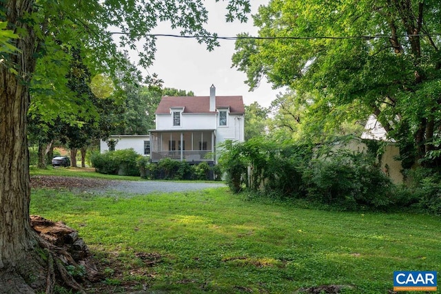 2201 Stadium Rd, Charlottesville, VA 22903 - view of grassy yard featuring a sunroom